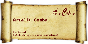 Antalfy Csaba névjegykártya